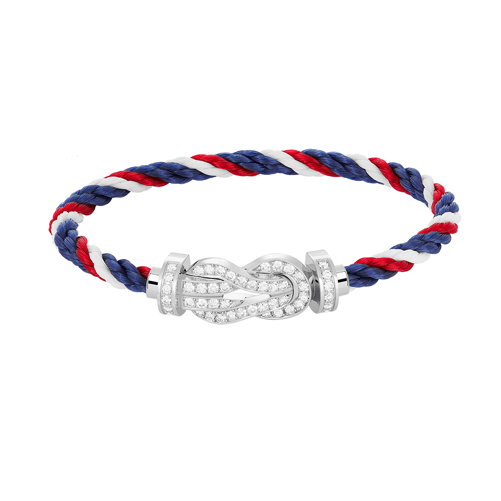 [⭐Hevara Jewelry]CHANCE LARGE 8 FIGURE BUCKLE FULL DIAMOND BRACELET SILVER