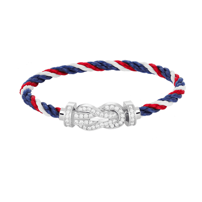 [⭐Hevara Jewelry]CHANCE LARGE 8 FIGURE BUCKLE FULL DIAMOND BRACELET SILVER