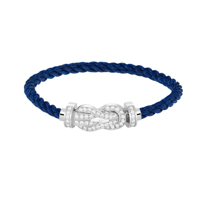 [⭐Hevara Jewelry]CHANCE LARGE 8 FIGURE BUCKLE FULL DIAMOND BRACELET SILVER