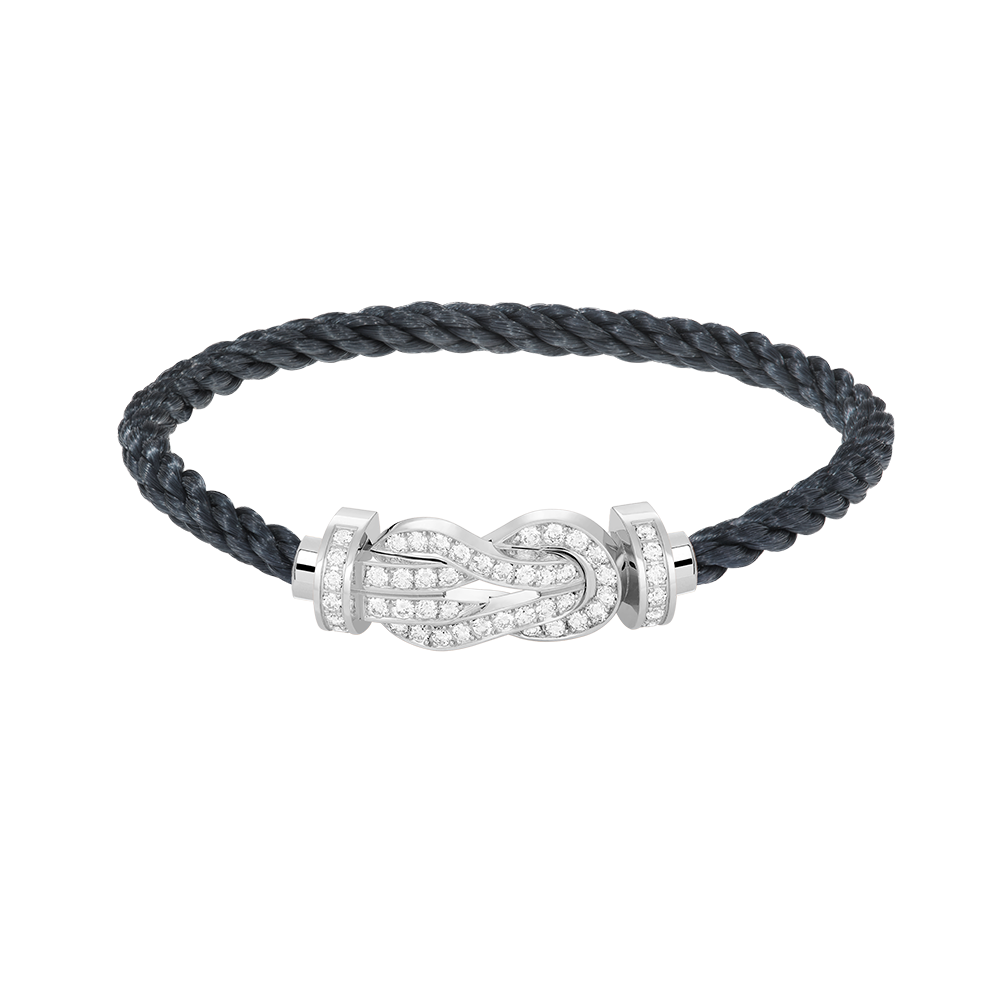 [⭐Hevara Jewelry]CHANCE LARGE 8 FIGURE BUCKLE FULL DIAMOND BRACELET SILVER