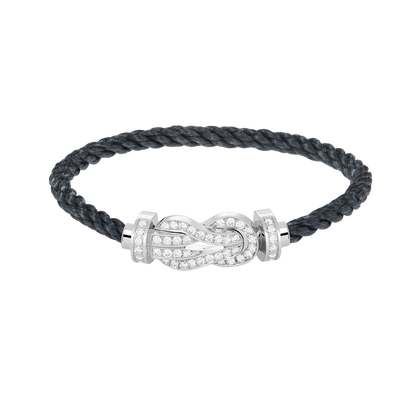[⭐Hevara Jewelry]CHANCE LARGE 8 FIGURE BUCKLE FULL DIAMOND BRACELET SILVER