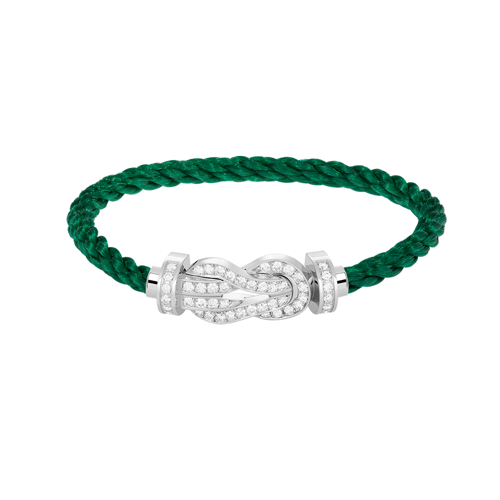 [⭐Hevara Jewelry]CHANCE LARGE 8 FIGURE BUCKLE FULL DIAMOND BRACELET SILVER