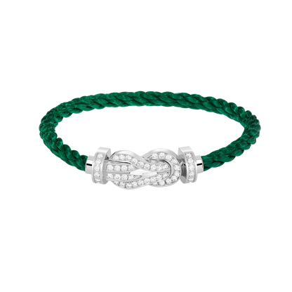 [⭐Hevara Jewelry]CHANCE LARGE 8 FIGURE BUCKLE FULL DIAMOND BRACELET SILVER