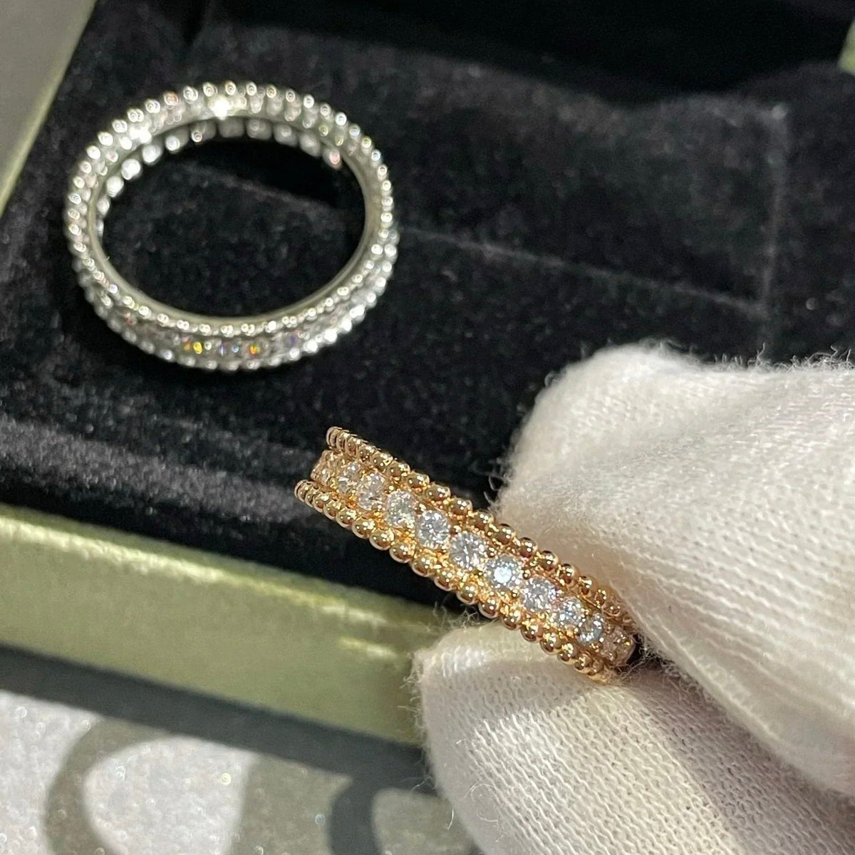[⭐Hevara Jewelry]PERLEE DIAMOND ROSE GOLD RING