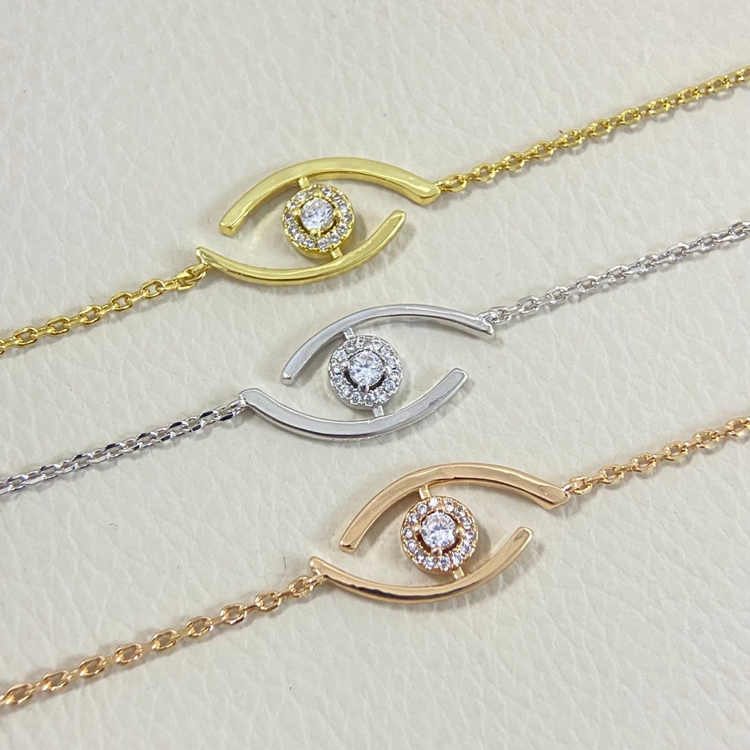 [⭐Hevara Jewelry]Demo Eye Pave-Set Diamond Bracelet