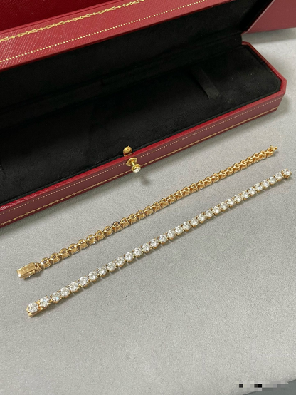 [⭐Hevara Jewelry jewelrys]TENNIS BRACELET WITH FULL DIAMOND SETTING