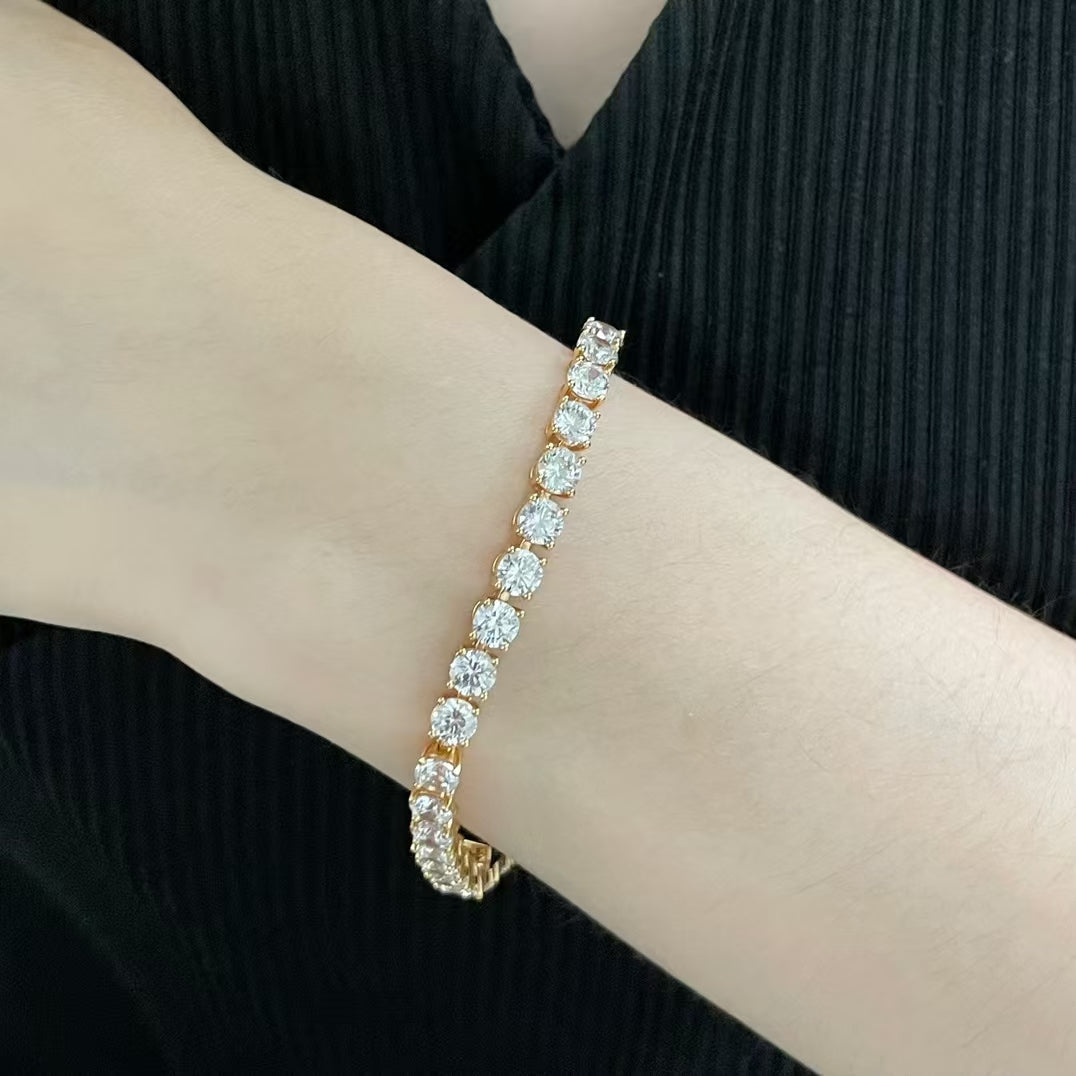 [⭐Hevara Jewelry jewelrys]TENNIS BRACELET WITH FULL DIAMOND SETTING