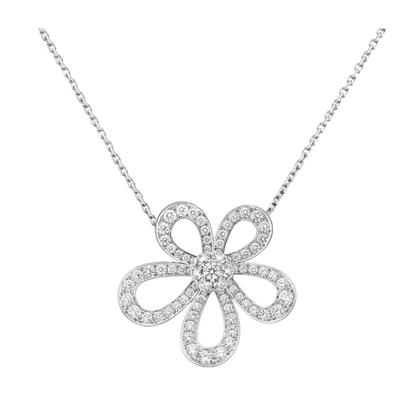 [⭐Hevara Jewelry]FLOWERLACE NECKLACE FULL DIAMONDS