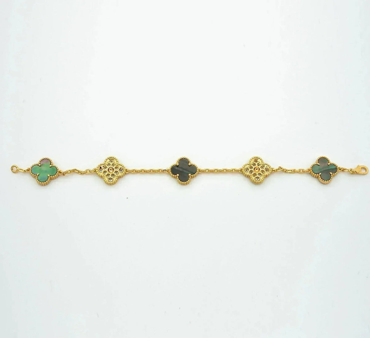 [⭐Hevara Jewelry] CLOVER 5 MOTIF GRAY MOP BRACELET COLLECTION