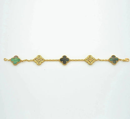 [⭐Hevara Jewelry] CLOVER 5 MOTIF GRAY MOP BRACELET COLLECTION