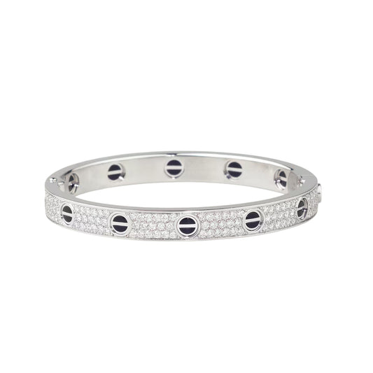 [⭐Hevara Jewelry]LOVE BRACELET 6.1MM DIAMOND-PAVED CERAMIC