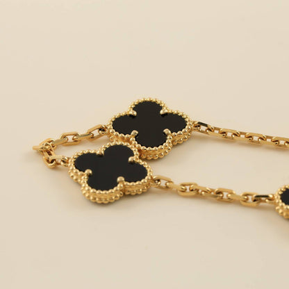 [⭐Hevara Jewelry] CLOVER 5 MOTIF ONYXS BRACELET COLLECTION