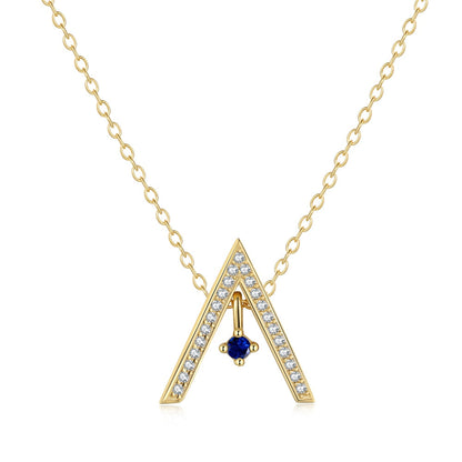 [Hevara Jewelry]Sparkling "A" Shape Necklace
