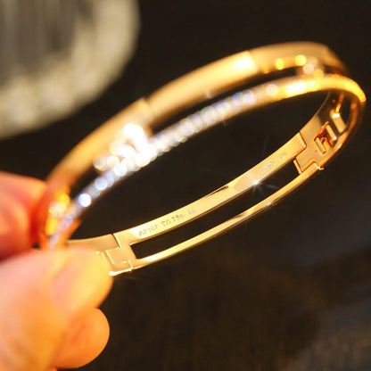 [⭐Hevara Jewelry]Move Romane Diamond Bangle Bracelet