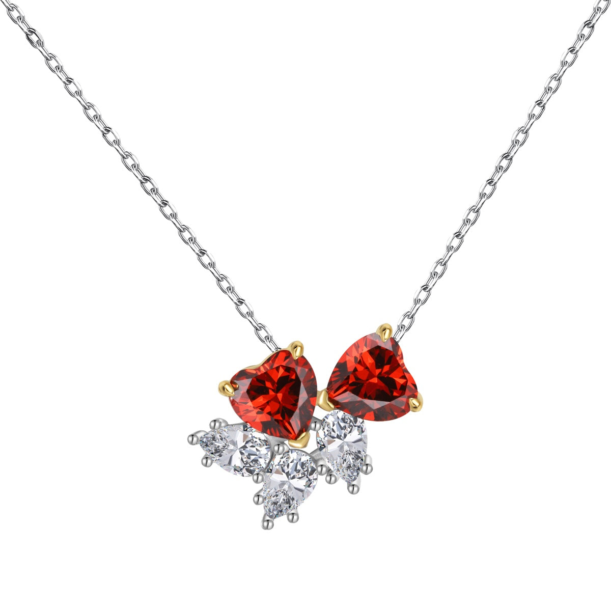 [Hevara Jewelry]Dainty Red Heart Necklace