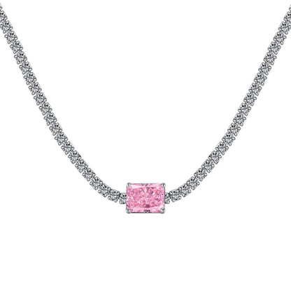[Hevara Jewelry]2.0 carat Ornate Emerald Cut Necklace