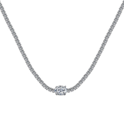 [Hevara Jewelry]1.0 Carat Shining Oval Cut Necklace