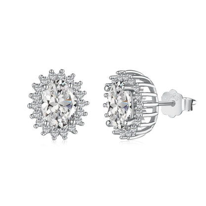 [Hevara Jewelry]Delicate Radiant Oval Cut Daily Earrings