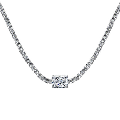 [Hevara Jewelry]2.0 carat Ornate Emerald Cut Necklace