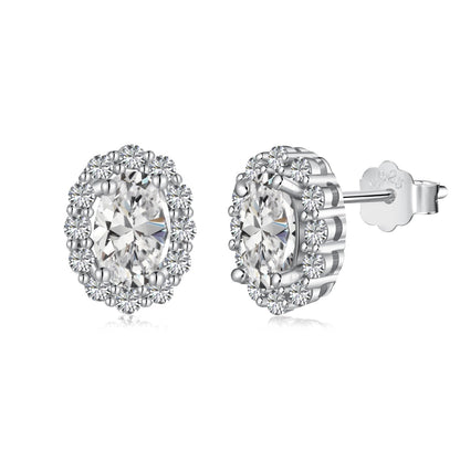 [Hevara Jewelry]Delicate Unique Oval Cut Daily Earrings