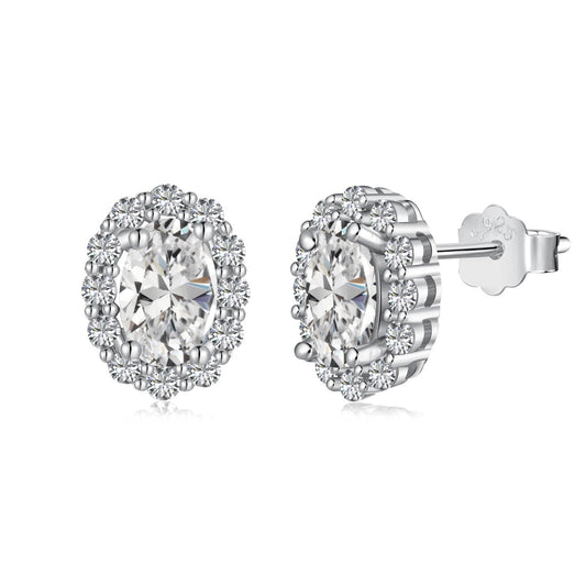 [Hevara Jewelry]Delicate Unique Oval Cut Daily Earrings