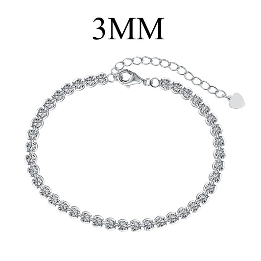 [Hevara Jewelry]Ornate  Sparkling Round Cut Daily Bracelet