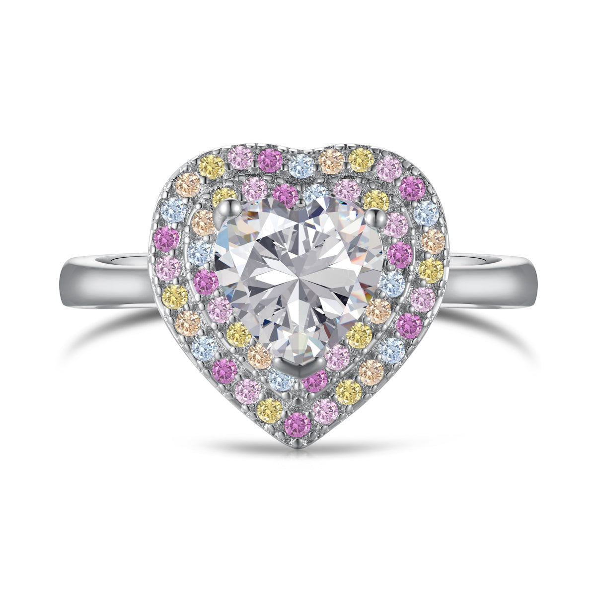 [Hevara Jewelry]Delicate Ebullient Heart Shape Wedding Ring