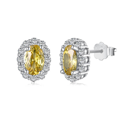 [Hevara Jewelry]Delicate Unique Oval Cut Daily Earrings