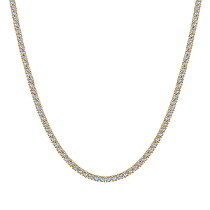 [Hevara Jewelry]Delicate Round Shape Tennis Necklace