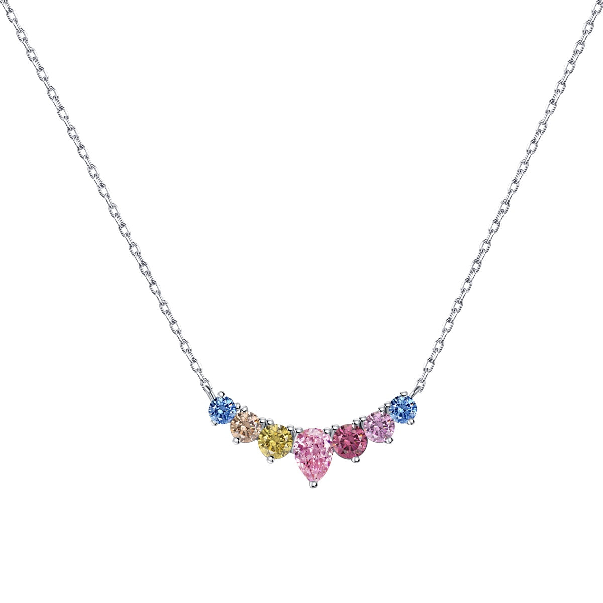 [Hevara Jewelry]Dainty Colorful Heart Necklace