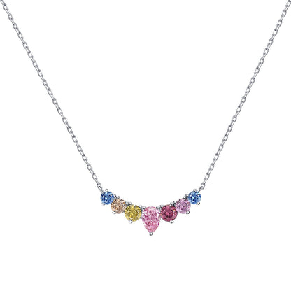 [Hevara Jewelry]Dainty Colorful Heart Necklace