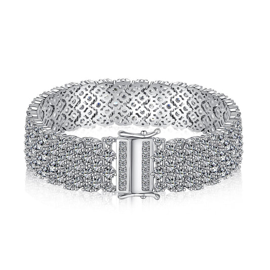 [Hevara Jewelry]Ornate Elegant Round Cut Party Bracelet