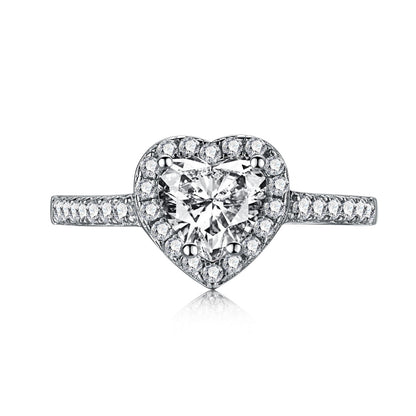 [Hevara Jewelry]Eternity Splashy Romantic Heart Shape Lover Ring