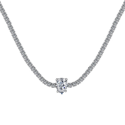 [Hevara Jewelry]1.0 carat Unique Pear Cut Tennis Necklace