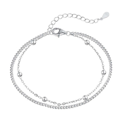 [Hevara Jewelry]Delicate Bead Double Layer Bracelet