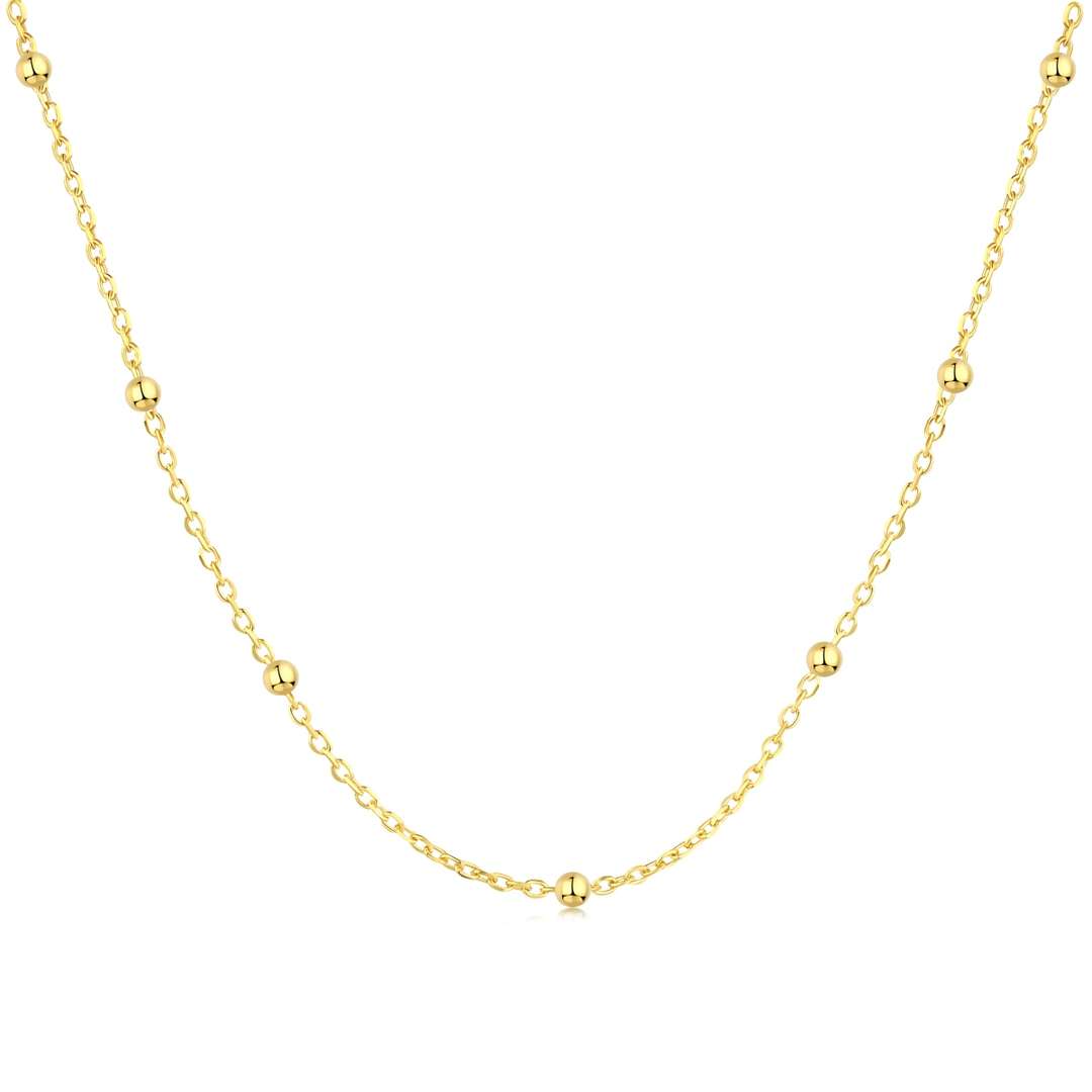 [Hevara Jewelry]Small Bead Clavicle Chain Simple Necklace