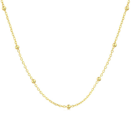 [Hevara Jewelry]Small Bead Clavicle Chain Simple Necklace