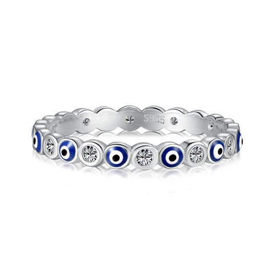 [Hevara Jewelry]Sparkling Vibrant Round Shape Daily Ring