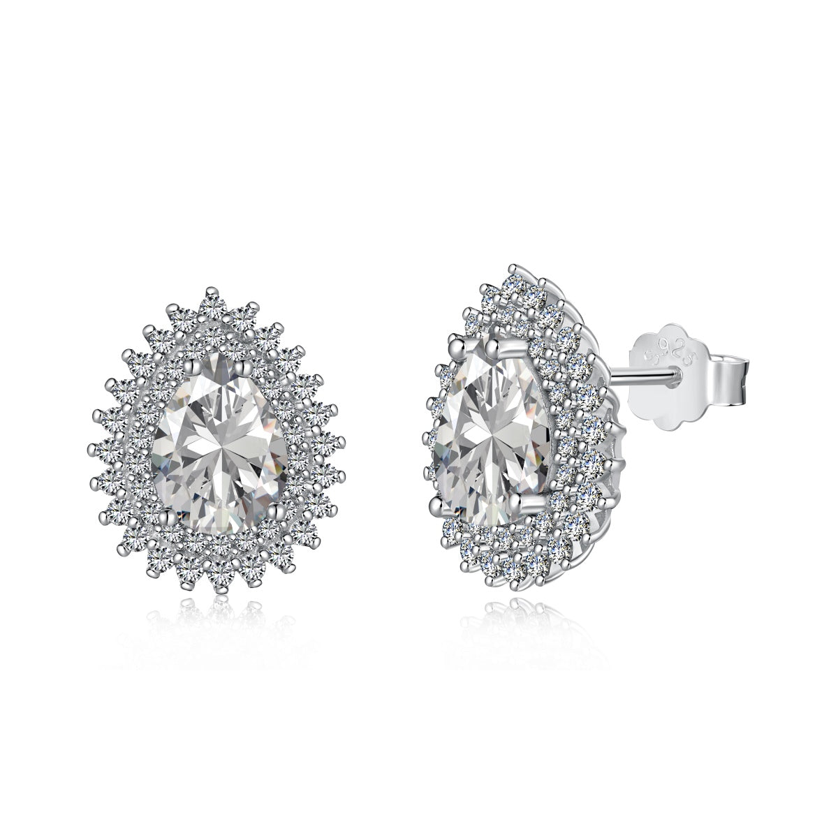 [Hevara Jewelry]Delicate Gorgeous Pear Cut Daily Earrings