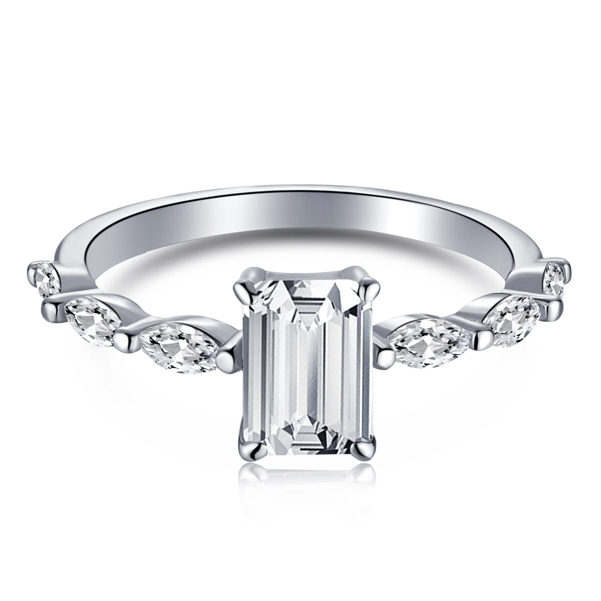 [Hevara Jewelry]1.0 Carat Dainty Resplendent Radiant Cut Daily Ring