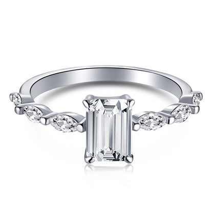 [Hevara Jewelry]1.0 Carat Dainty Resplendent Radiant Cut Daily Ring