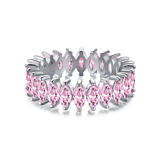 [Hevara Jewelry]Gorgeous Marquise Cut Tennis Ring