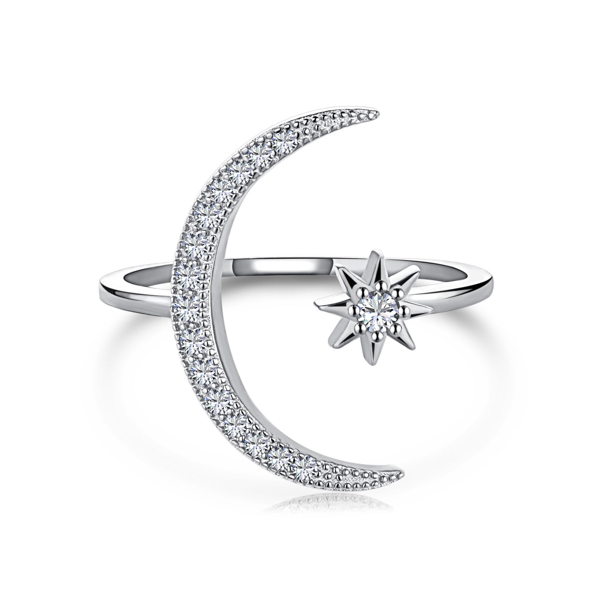 [Hevara Jewelry]Eternity Moon & Star Ring