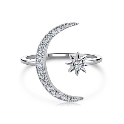 [Hevara Jewelry]Eternity Moon & Star Ring
