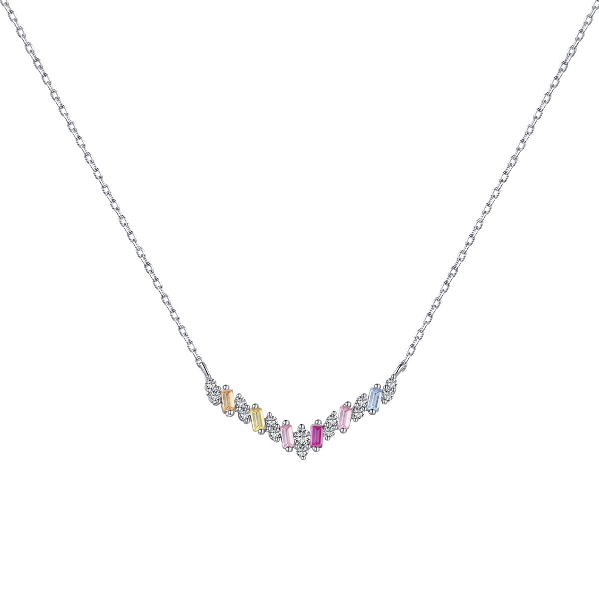 [Hevara Jewelry]Dazzling Rainbow Necklace