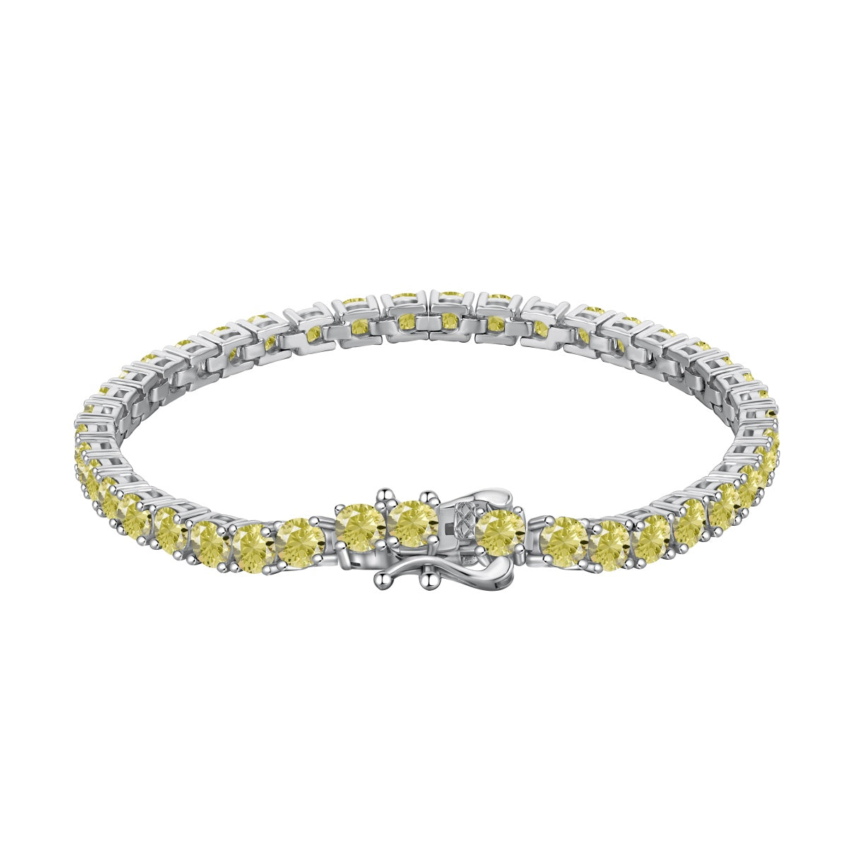 [Hevara Jewelry]Ornate Dazzling Round Cut Tennis Bracelet