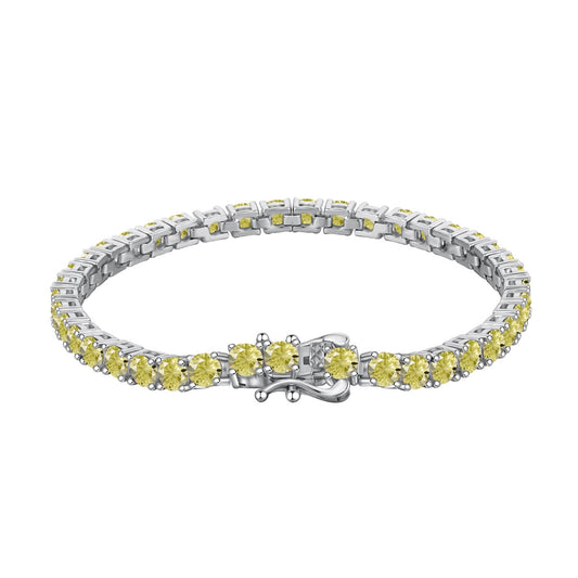 [Hevara Jewelry]Ornate Dazzling Round Cut Tennis Bracelet
