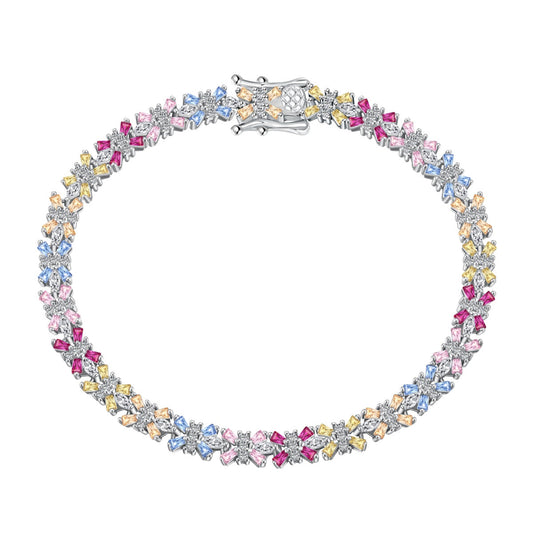 [Hevara Jewelry]Radiant Colorful Emerald Cut Party Bracelet