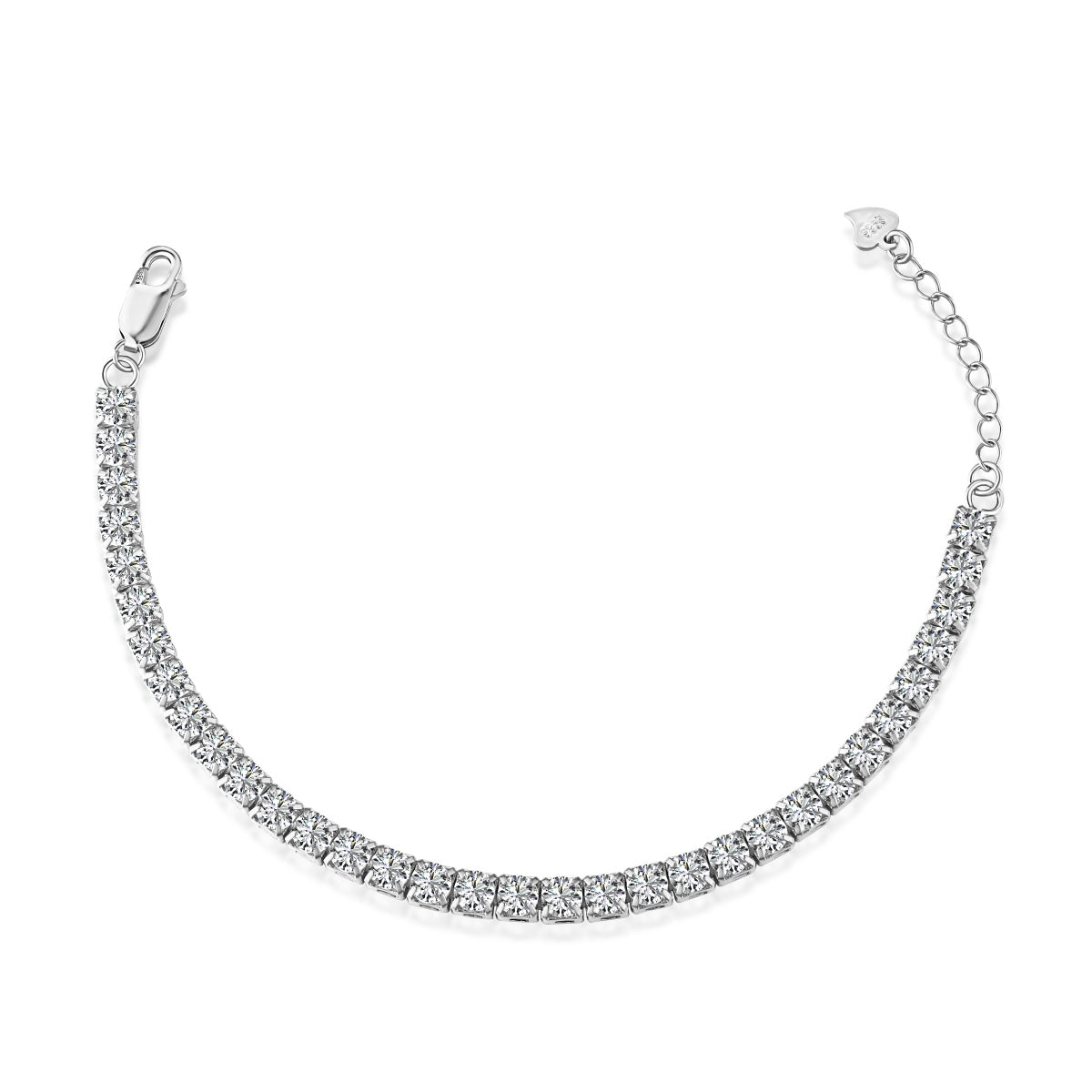 [Hevara Jewelry]Sparkling Radiant Princess Cut Tennis Bracelet