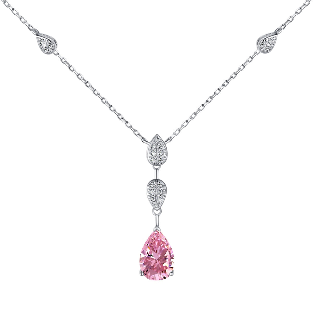 [Hevara Jewelry]Dazzling Pear Cut Necklace